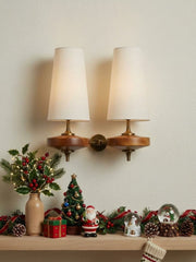 Rowan Retro Fabric Shade Wall Sconce – Classic Fabric Lighting For Bedroom